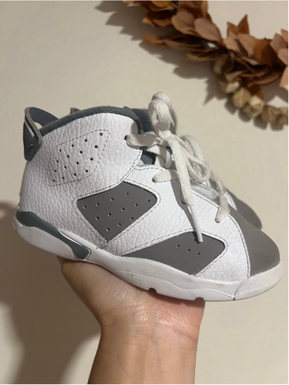 Jordan 6 Retro Cool Grey (TD) size 9c Toddler Unisex Boy